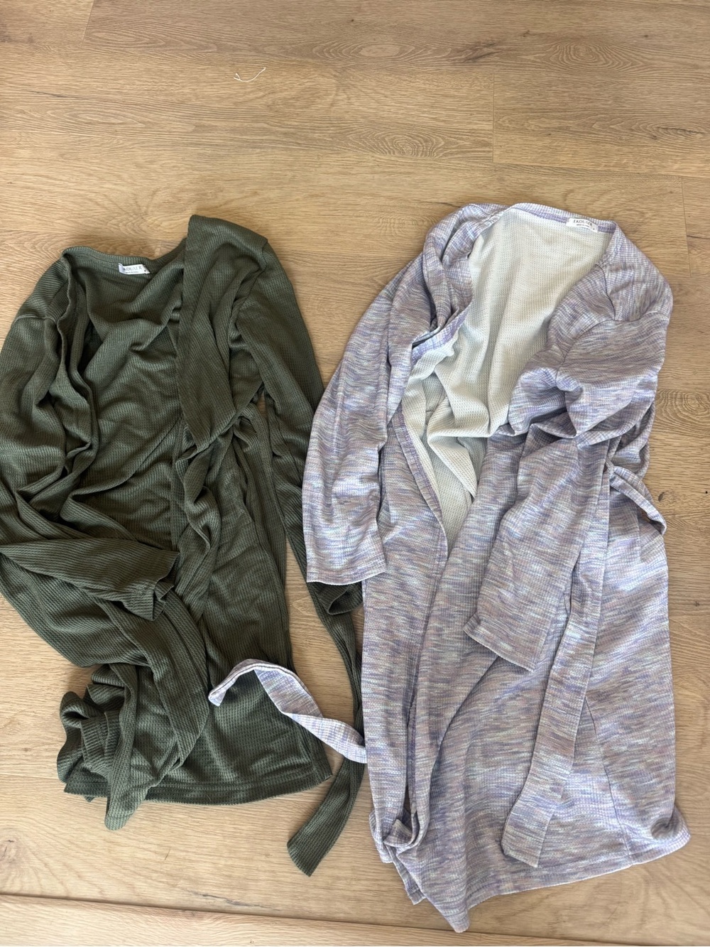 Women’s Waffle Cardigan Sweater - Lightweight Wraps Set 2